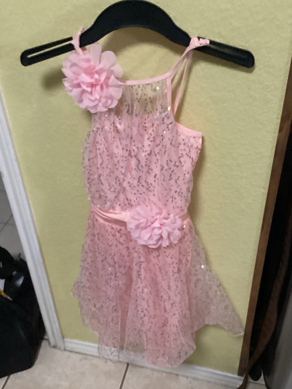 Revolution Pink Sequin Floral Dance Costume Dress